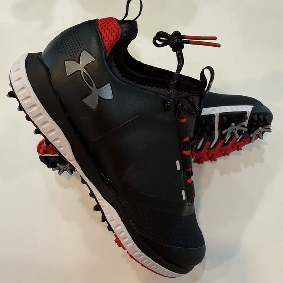 Mens Sz 7 Under Armour Mens Tempo Sport 2 Golf Cleats Spikes Black 3000215-001 main image 10